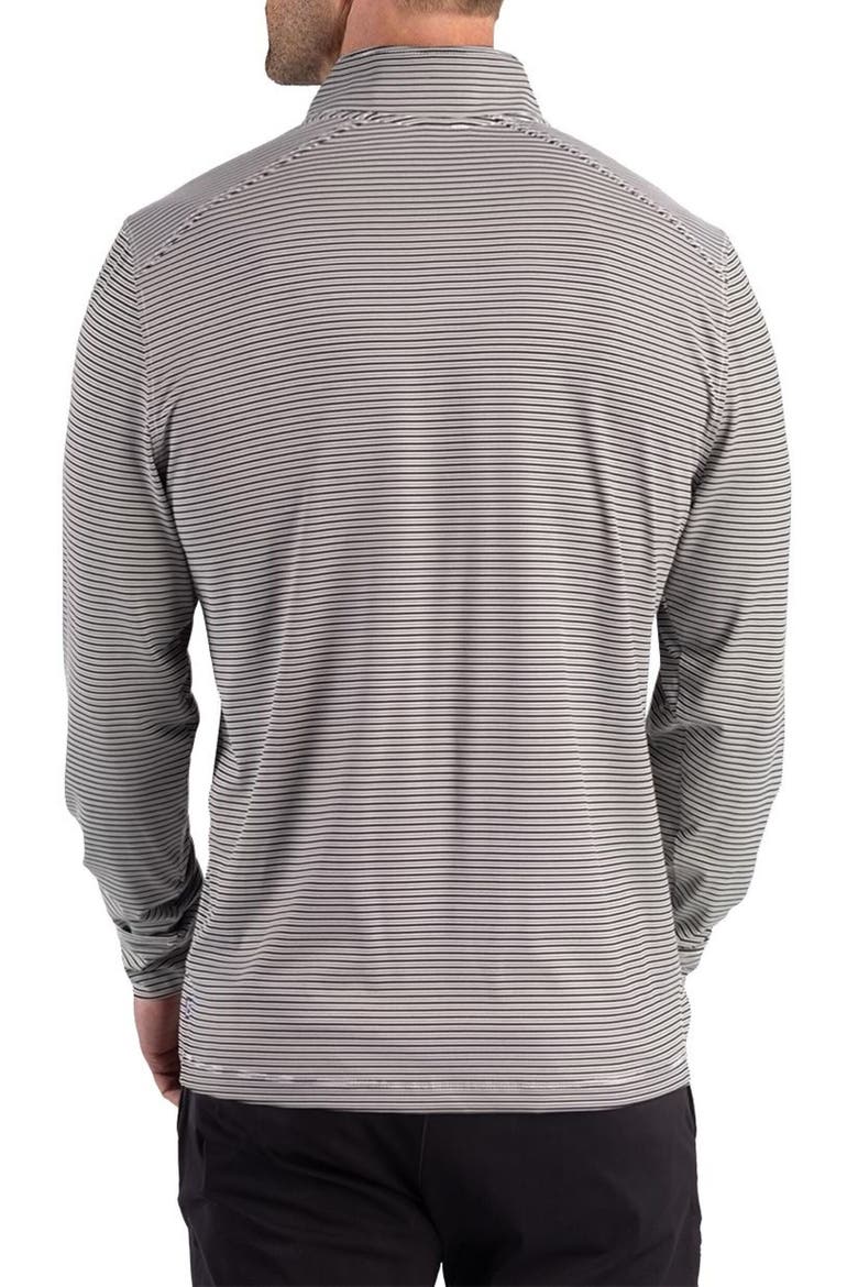 Forge Epic Confidence Stripe Performance Quarter Zip Pullover, Alternate, color, BLACK/ WHITE