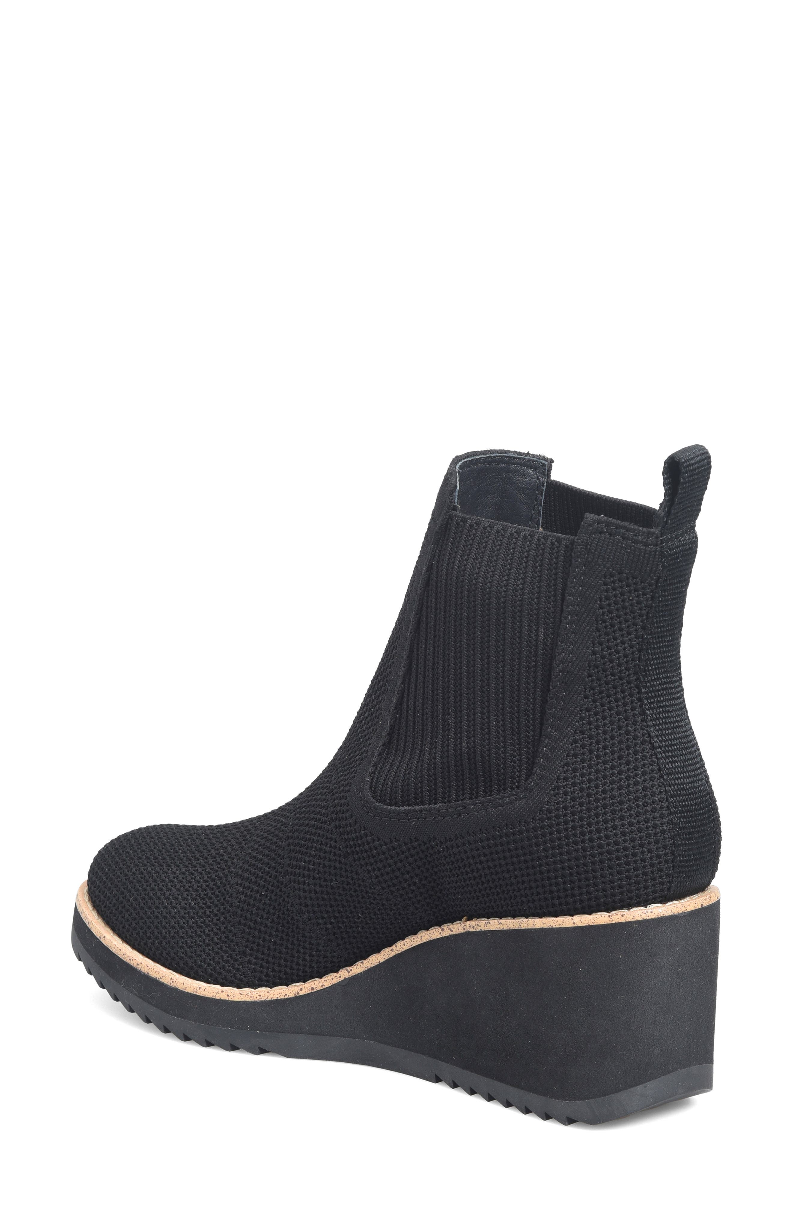Söfft Eiley Platform Wedge Chelsea Boot, Alternate, color, Black