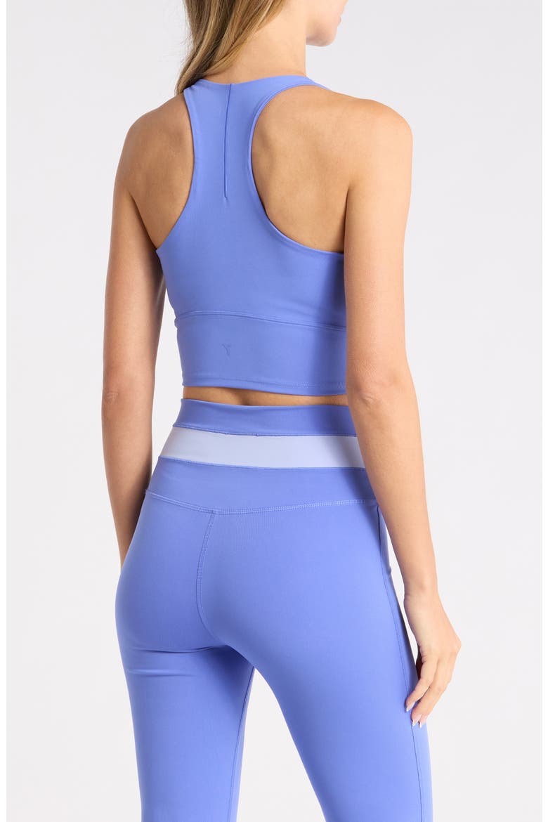 Lux LeBlanc High Neck Crop Tank, Alternate, color, PERLA BLUE