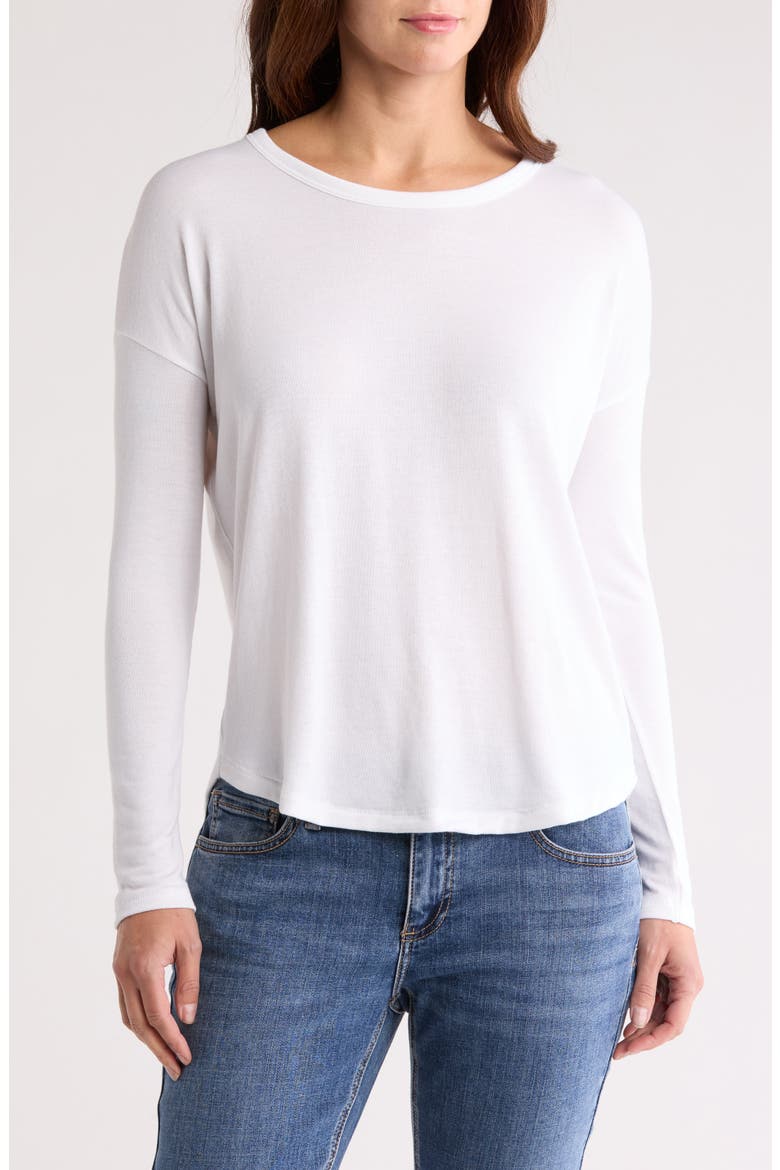 Lea Long Sleeve T-Shirt, Main, color, WHITE