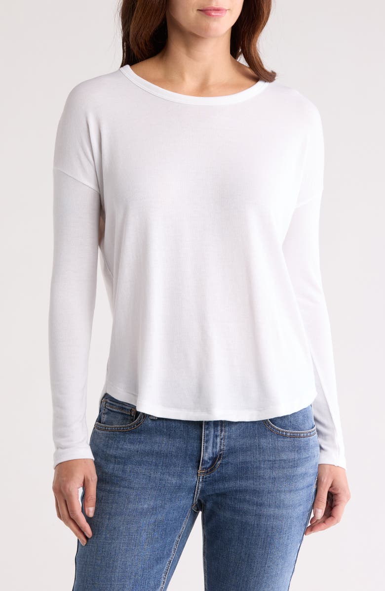 rag & bone Lea Long Sleeve T-Shirt, Main, color, White