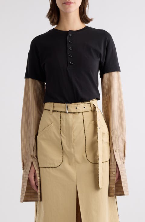 DRIES VAN NOTEN 18AW シャツドッキングトップス