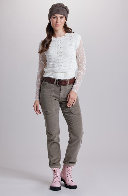 Unionbay Erika Cap Sleeve Cotton Sweater Vest In White