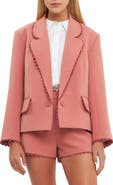 English Factory Rickrack Edge One-Button Blazer