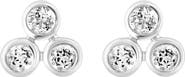 EFFY Sterling Silver White Sapphire Cluster Stud Earrings