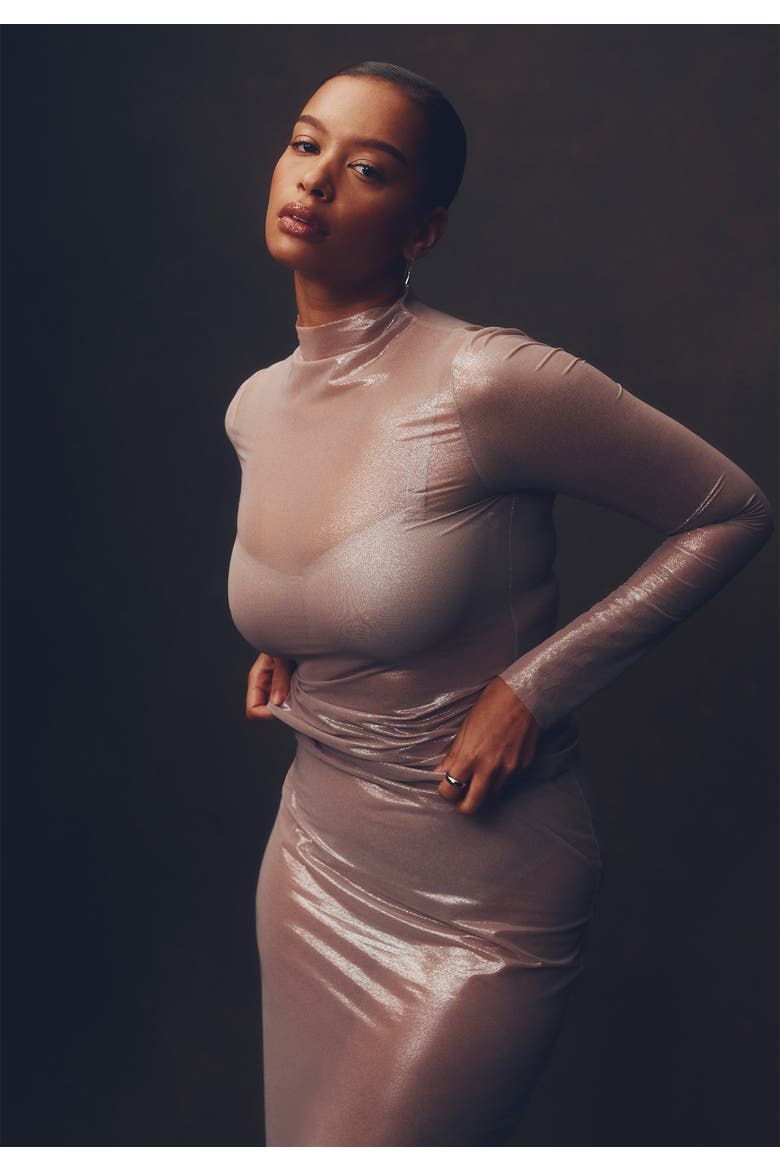 The Mockneck Top, Alternate, color, MOONBEAM