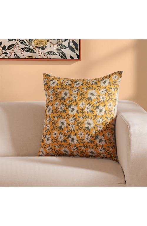Roselli Trading Company Sunflower Fields Throw Pillow In Yellow Multi