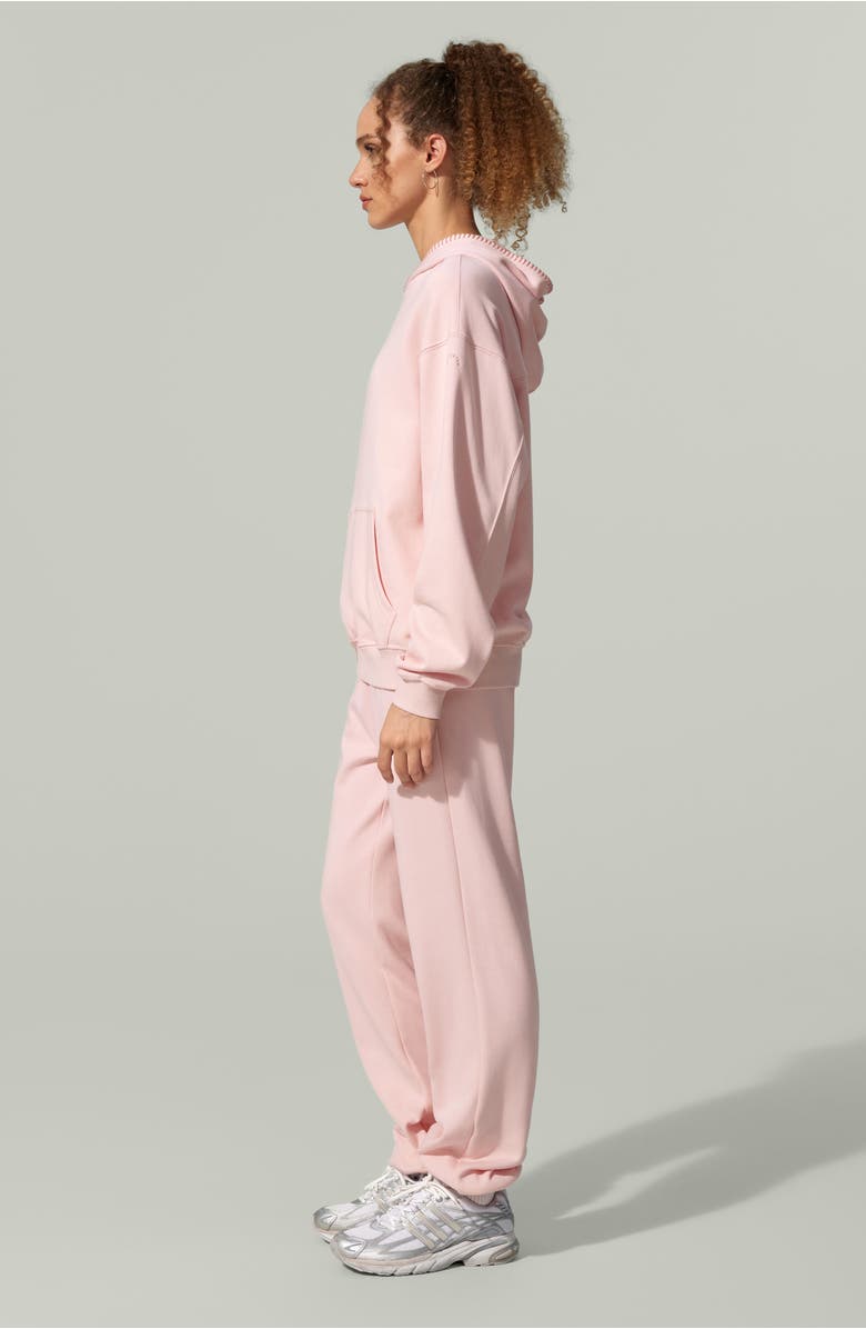 Lilysilk SILKERRY Oversized Seamflow Douceur Stand Collar with Half-Zip Hoodie, Alternate, color, Blush-Pink