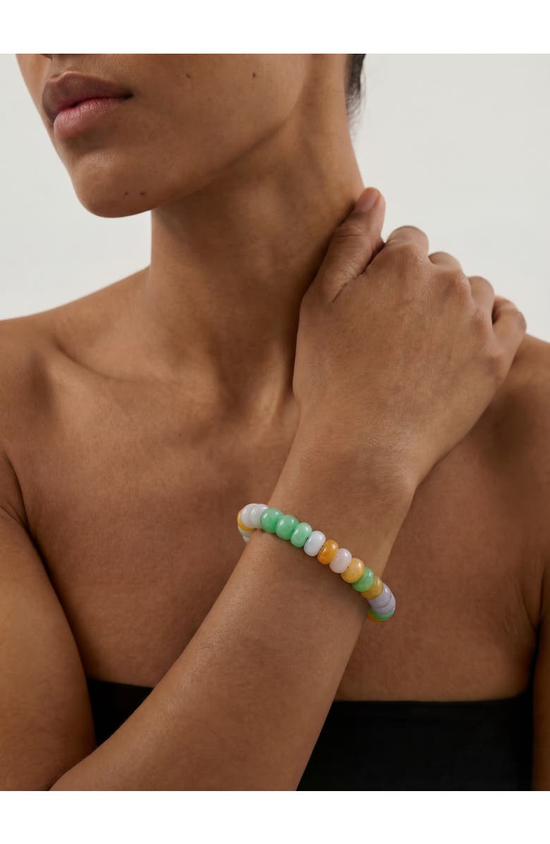 seree Lavender Field Multicolor Jade Stone Bangle, Alternate, color, Purple