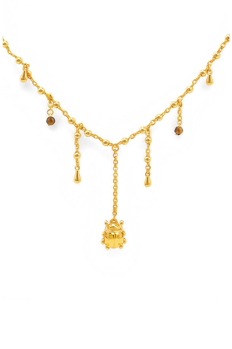 Beetle Glow Necklace, Main, color, GOLD