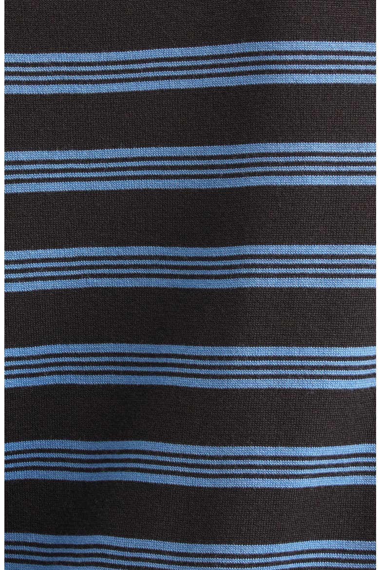 Breeze Stripe Polo Sweater, Alternate, color, DARK BROWN / BLUE / IVORY