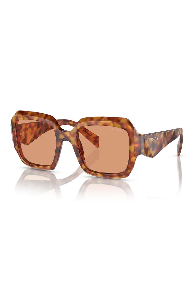 53mm Irregular Sunglasses, Alternate, color, ORANGE