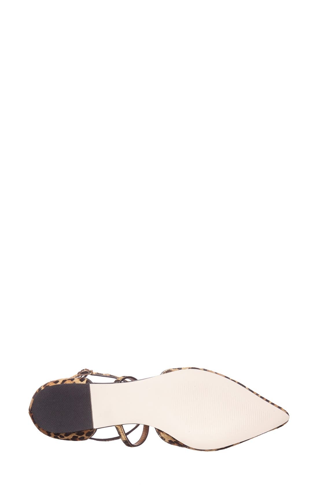 'Chandler' Pointy Toe Flat, Alternate, color, LEOPARD