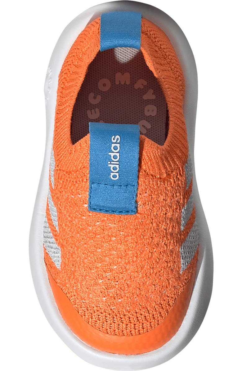 adidas Kids' Bubblecomfy Knit Sneaker, Alternate, color, Orange/ Sky/ Lucid Blue