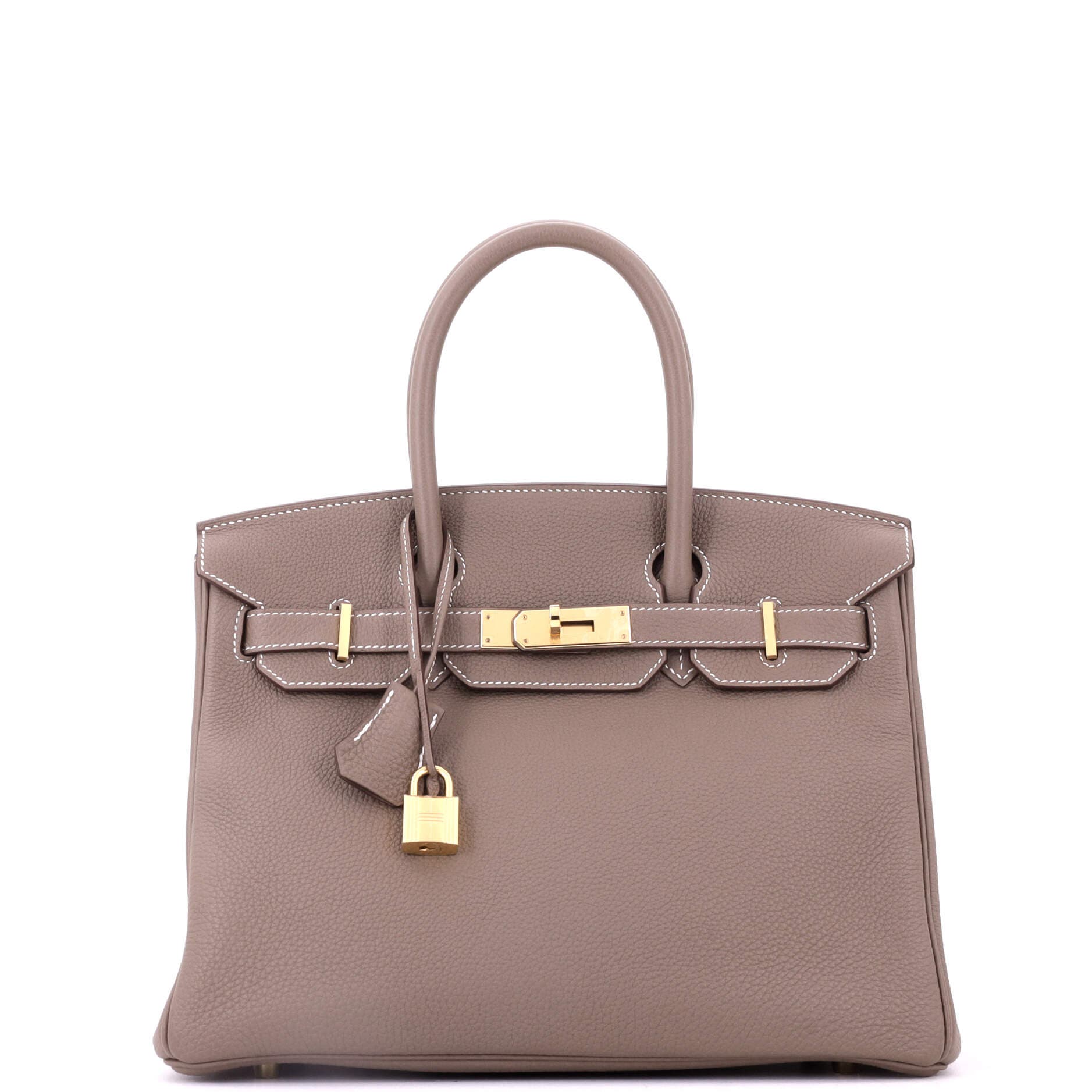 Birkin Handbag Grey Togo with Gold Hardware 30, Main, color, Grey