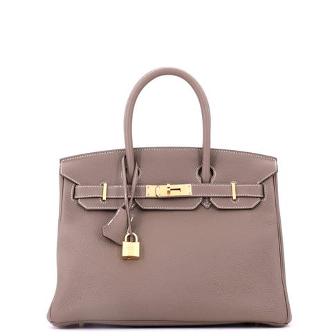 Birkin Handbag Grey Togo with Gold Hardware 30