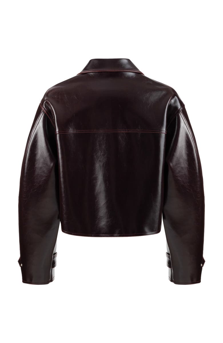 Nocturne Faux Leather Cropped Jacket, Alternate, color, 