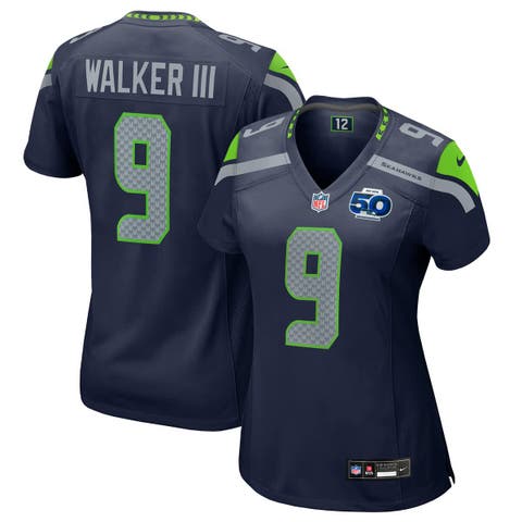 Women's Nike Kenneth Walker III College Navy Seattle Seahawks 50th Season Game Jersey