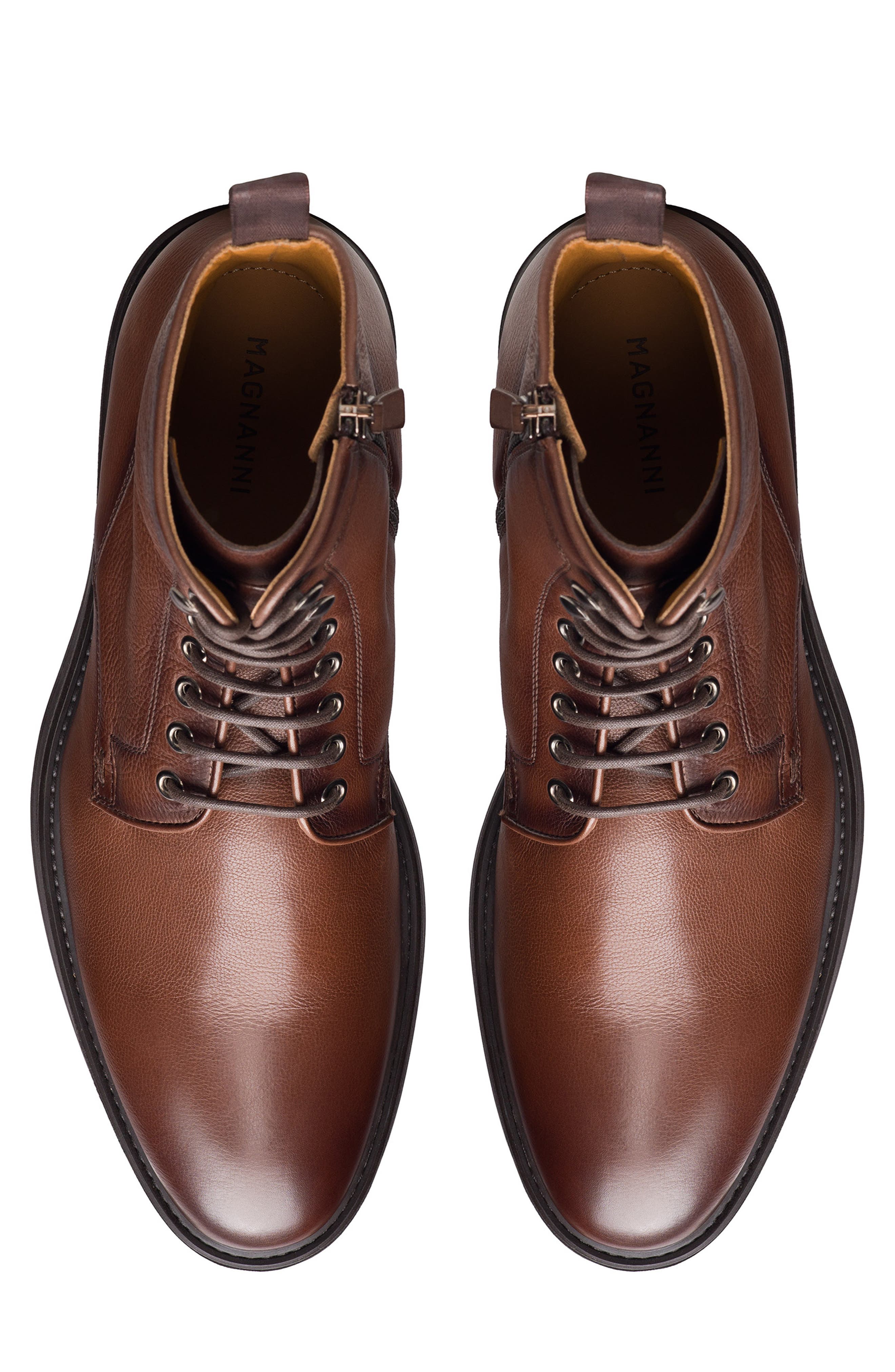 Atlas Lace Up Leather Boot, Alternate, color, DISTRESS MIDBROWN