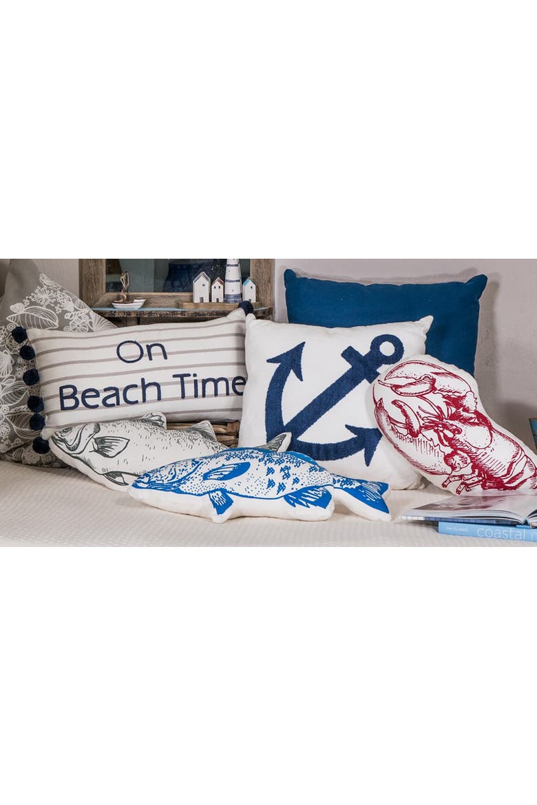 Lobster Cotton Blend Mini Accent Pillow 10" x 16", Alternate, color, Red