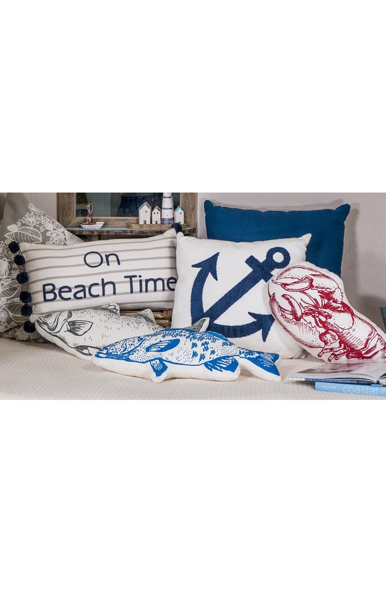 Beachcombers Lobster Cotton Blend Mini Accent Pillow 10" x 16", Alternate, color, Red