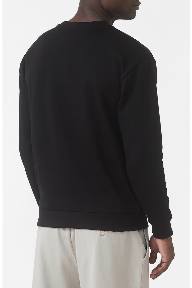 Ricamo Regular Logo Crew Sweatshirt, Alternate, color, Black