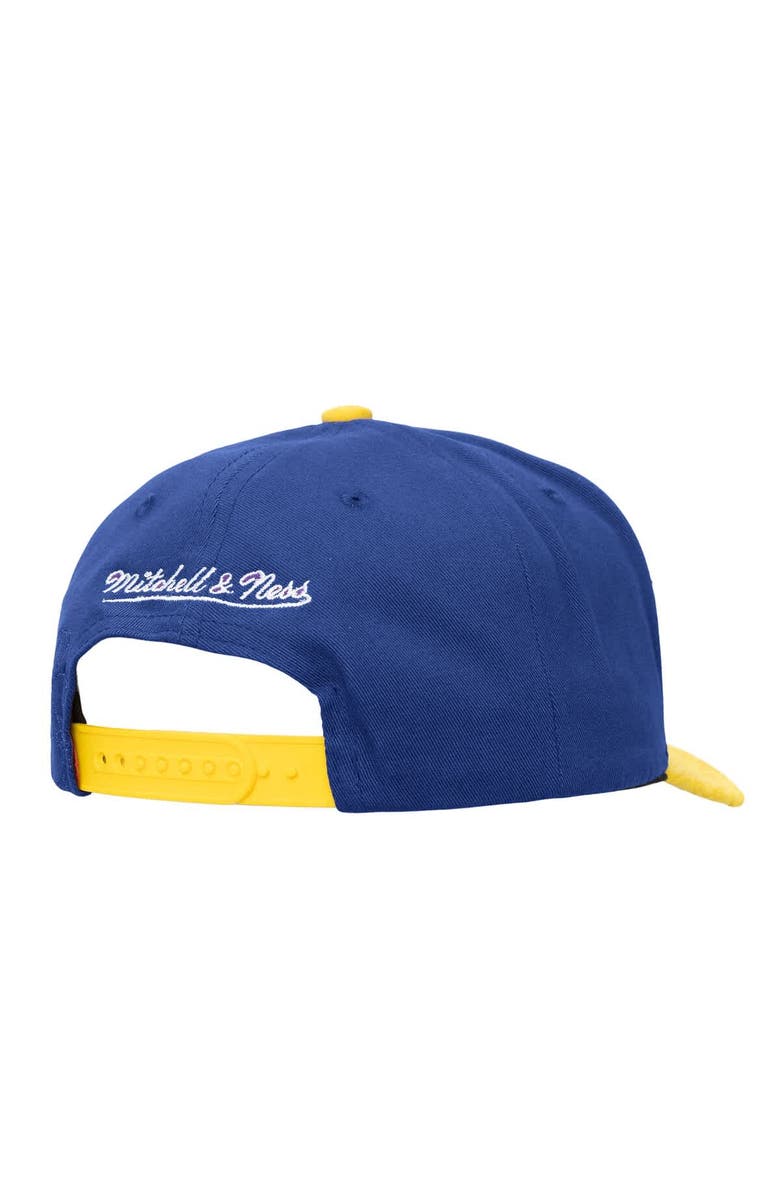 Mitchell & Ness Men's Mitchell & Ness Blue/Gold Golden State Warriors May Flowers Adjustable Hat, Alternate, color, Blue