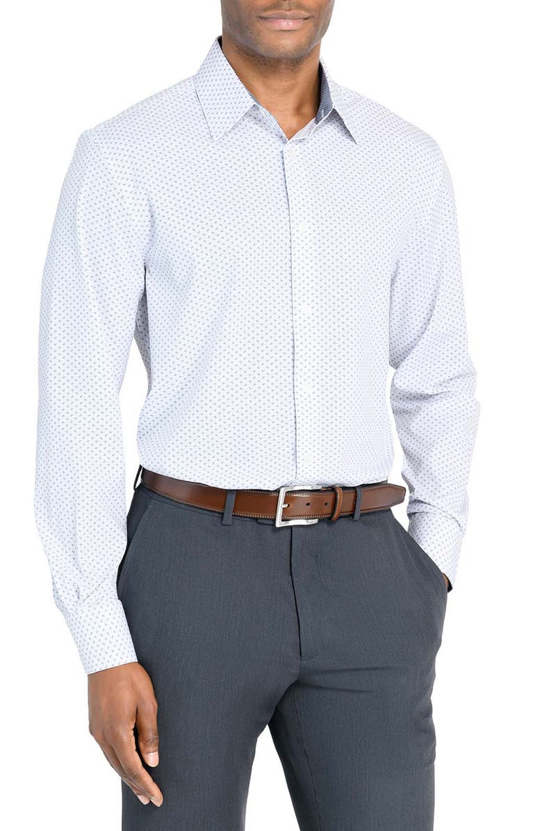 W.R.K Regular Fit Dash Print Performance Dress Shirt, Main, color, 