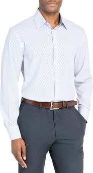 W.R.K Regular Fit Dash Print Performance Dress Shirt