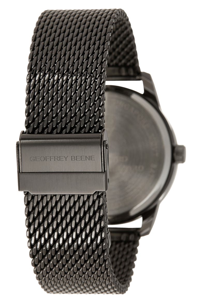 Men's Diamond Mesh Strap Watch, 41mm - 0.001 ctw, Alternate, color, GUNMETAL