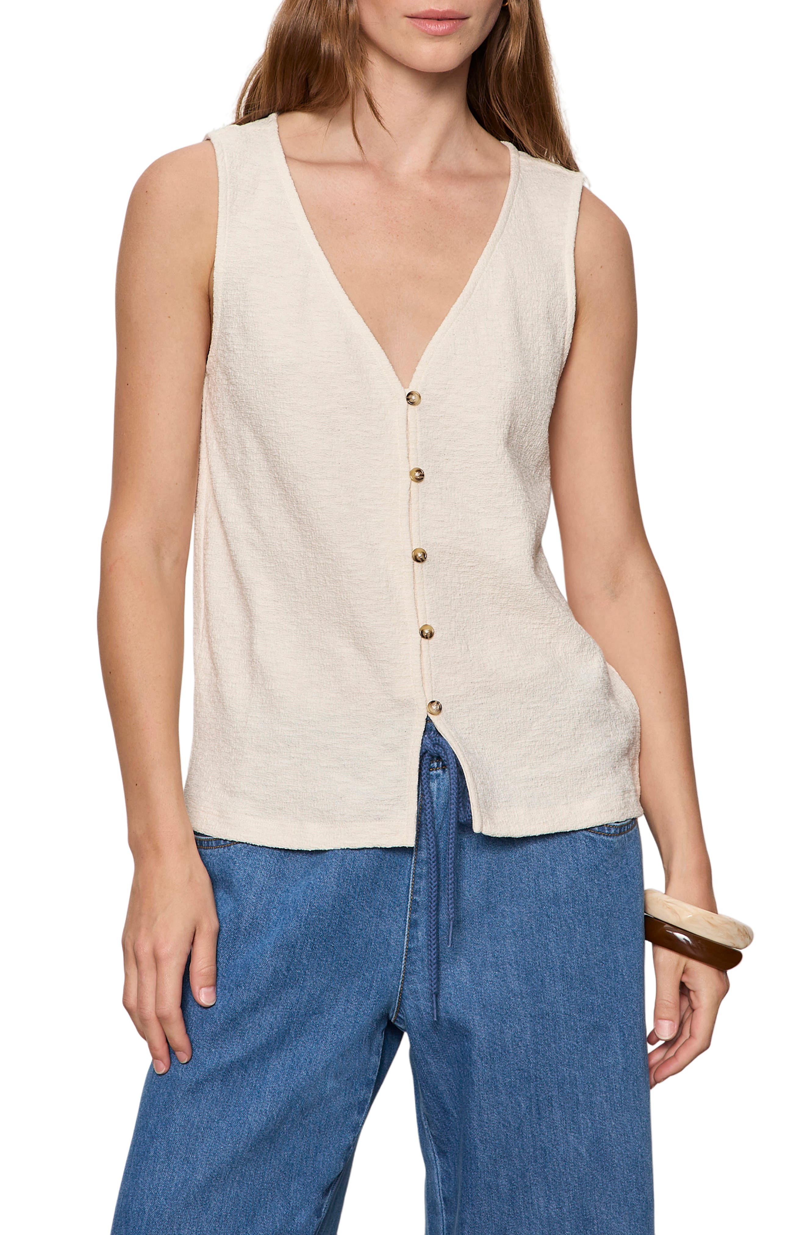 Easy Textured Vest (Women) | Nordstrom