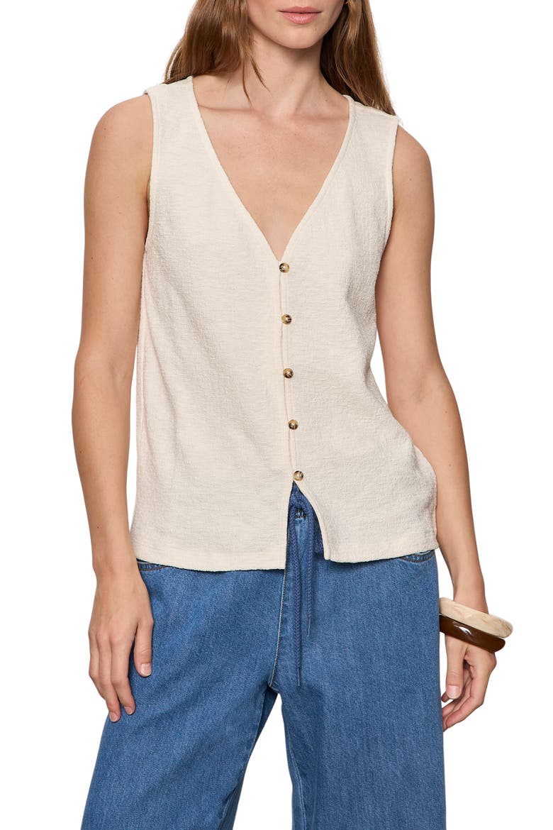Easy Textured Vest, Alternate, color, COLLAGEN WHITE