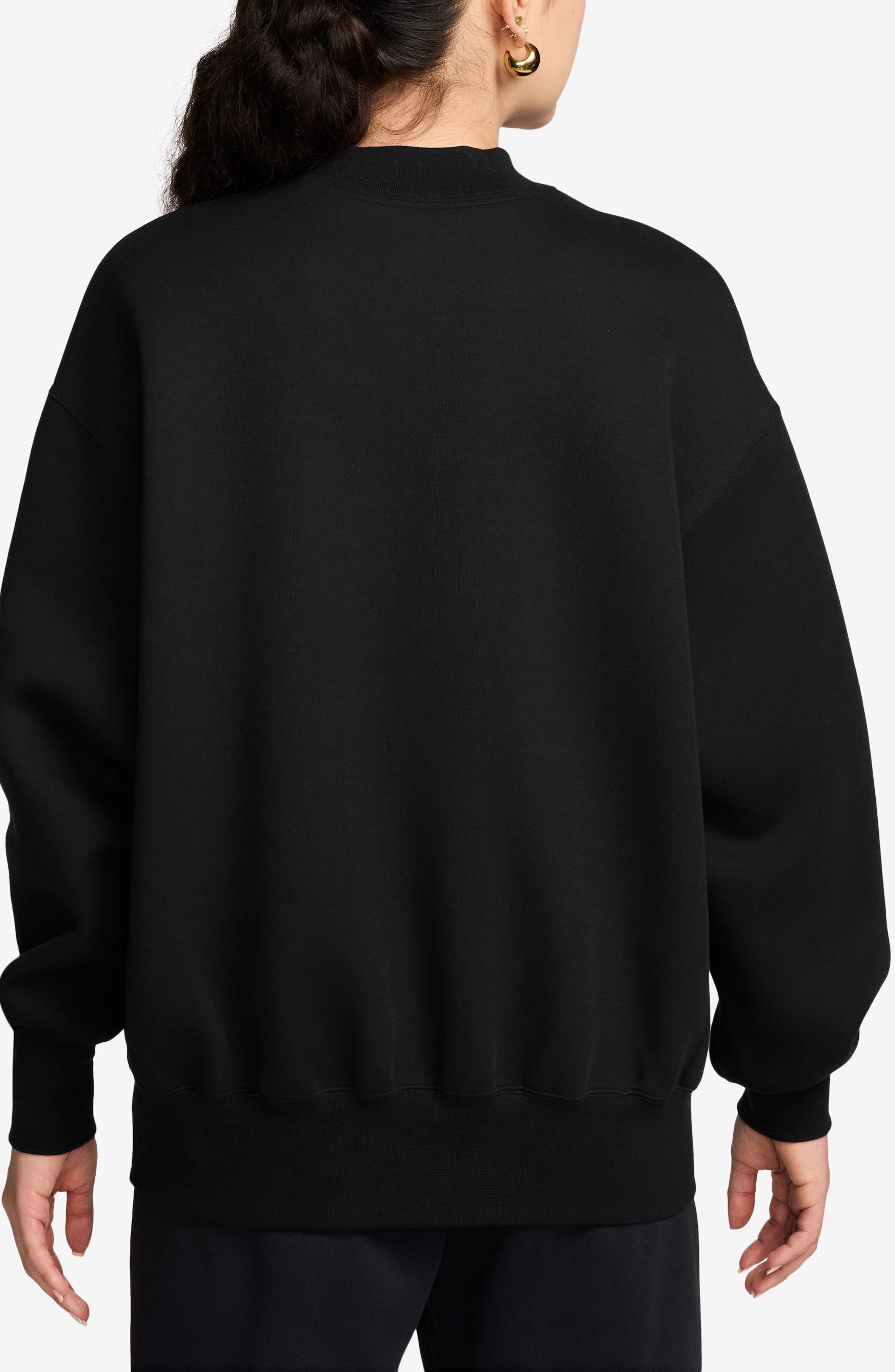 sportswear essential fleece mock neck sweatshirt nike