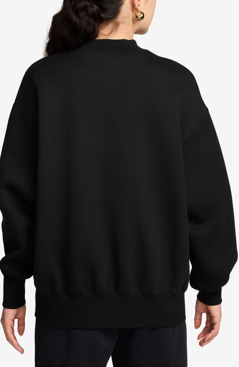 Nike Sportswear Oversize Mock Neck Tech Fleece Sweatshirt, Alternate, color, 010 010 Black/Black