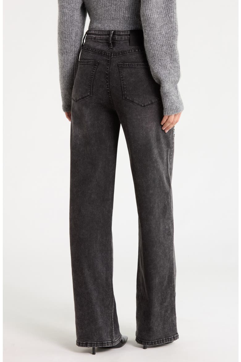 Embellished High Waist Wide Leg Jeans, Alternate, color, FRIESIAN WASH