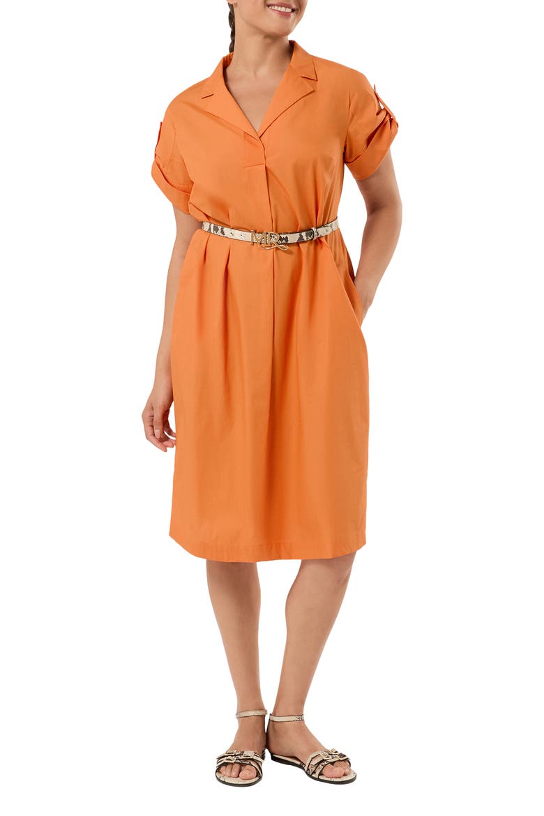 Mrsacro Cotton Shirtdress, Alternate, color, TANGERINE