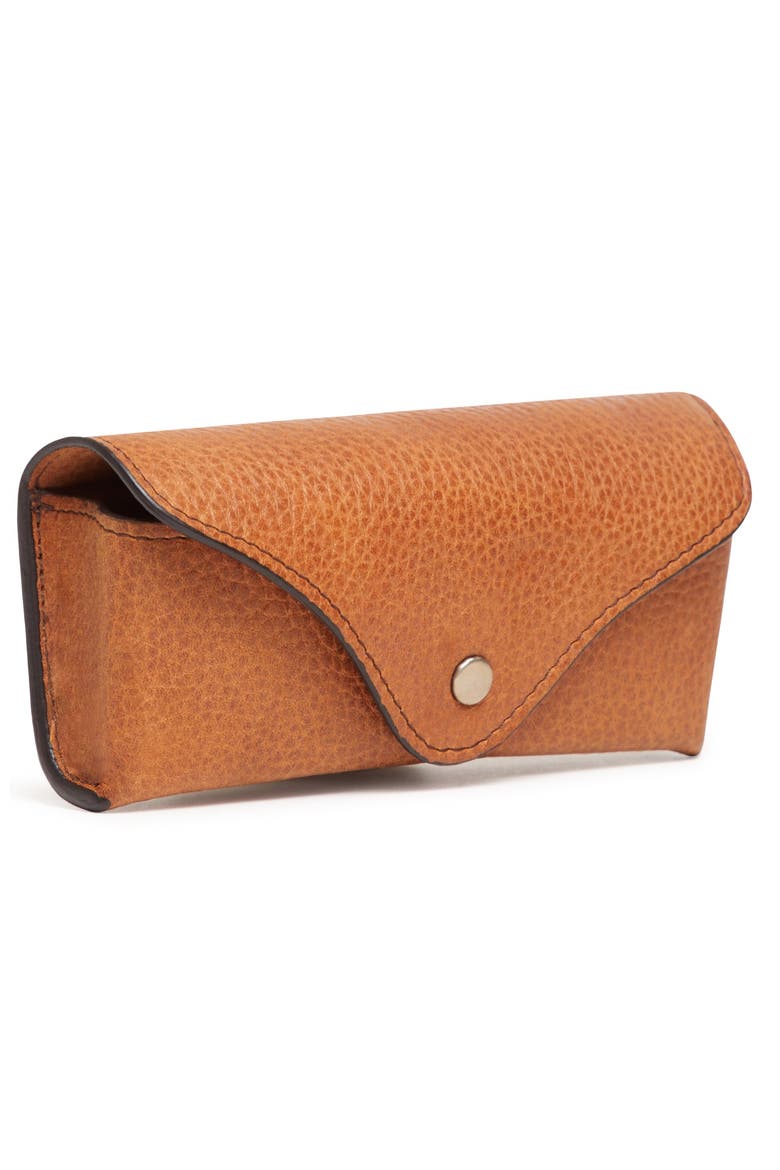 Salvino Leather Eyeglass Case, Alternate, color, Pebbled Tan