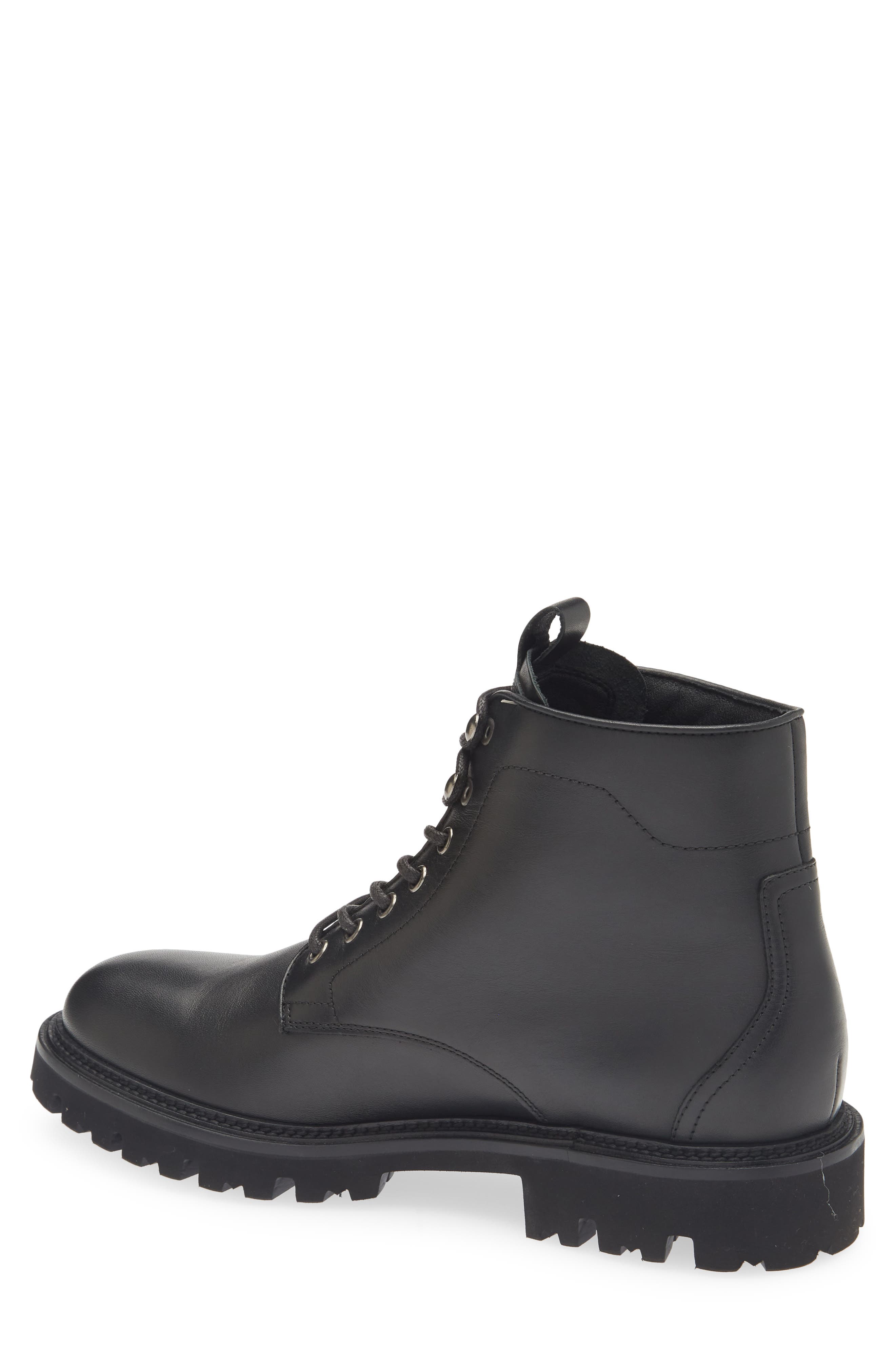 BOSS Plain Toe Lug Sole Boot, Alternate, color, Black