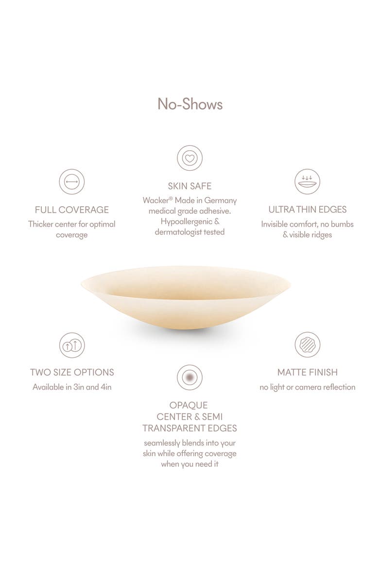 No-Show Reusable Round Nipple Covers, Alternate, color, NO.3 BUFF