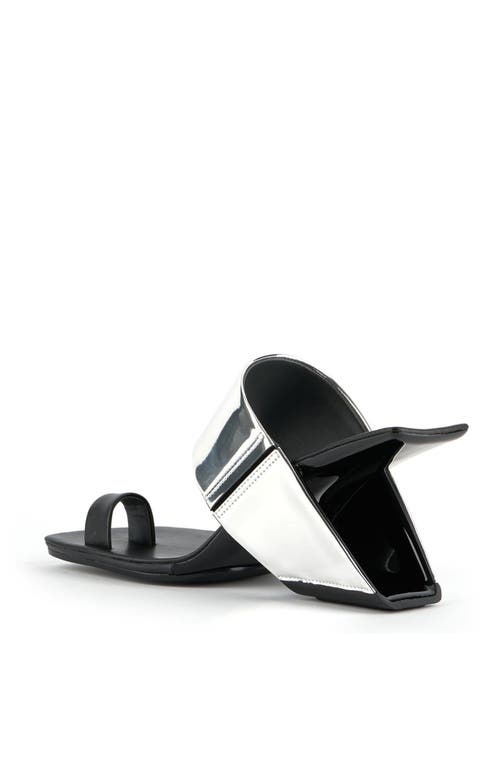 United Nude Loop Toe Hi Sandals In Silver