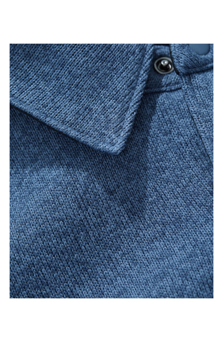 Rhone Fleece Shacket, Alternate, color, Vintage Indigo Heather