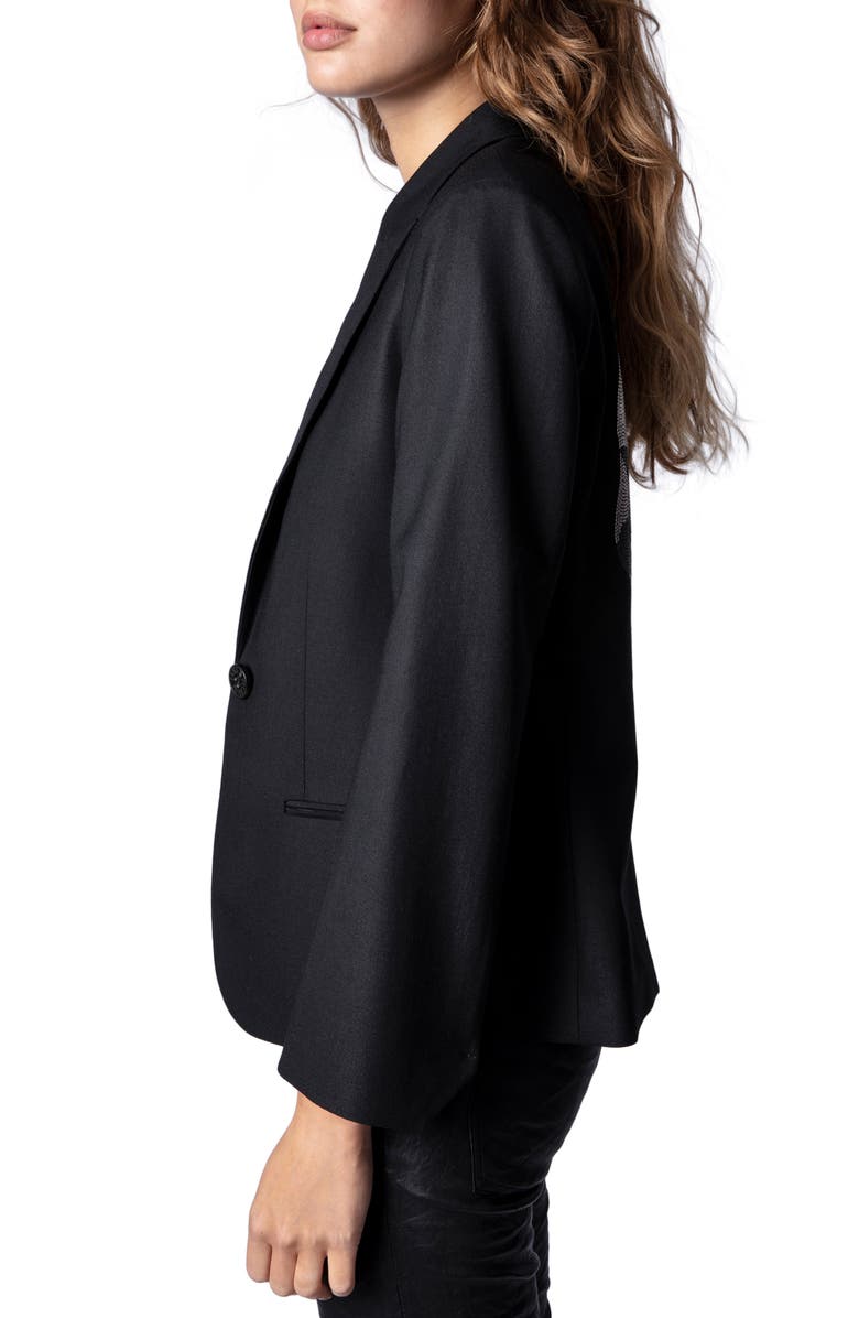 Zadig & Voltaire Vedy Camo Skull Blazer, Alternate, color, 