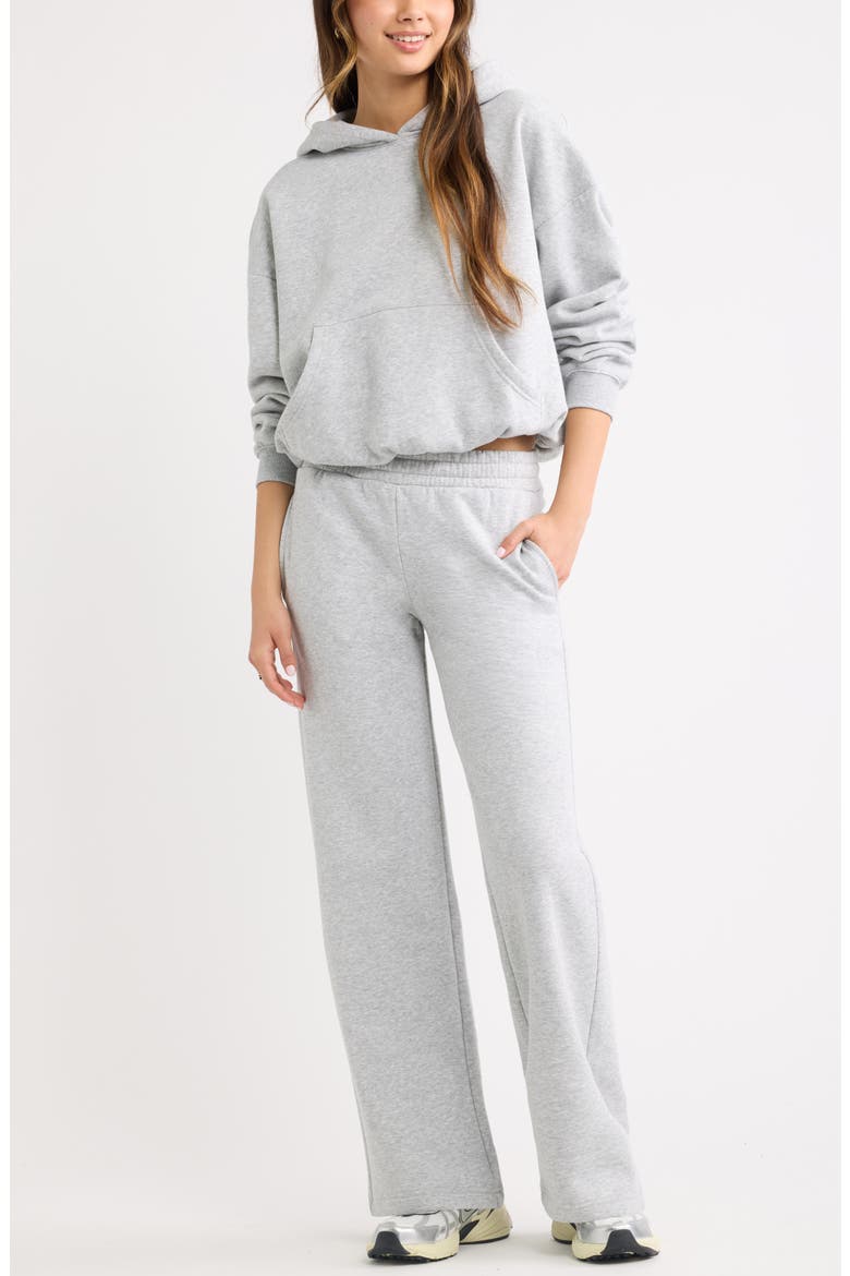 Low Rise Wide Leg Sweatpants, Alternate, color, GREY SOFT HEATHER