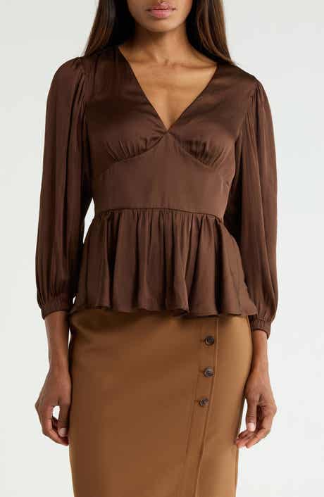 Savannah V-Neck Peplum Top