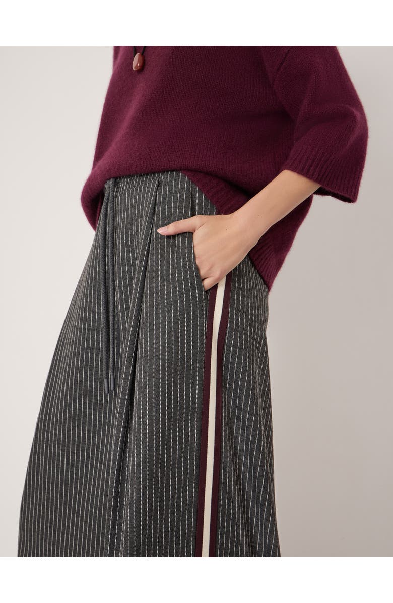 Hush Taylor Side Stripe Pants, Alternate, color, Grey Stripe