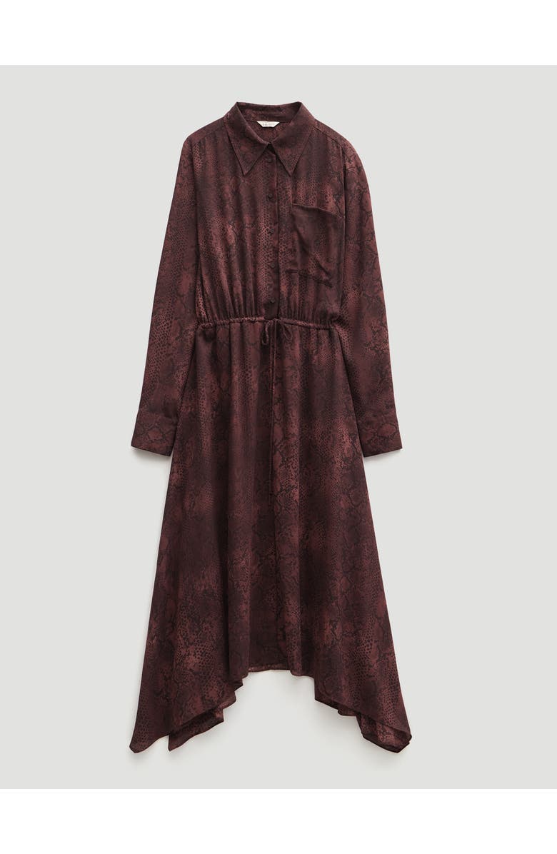 Hush Chiffon Hanky Hem Maxi Dress, Alternate, color, Snake Print Brown