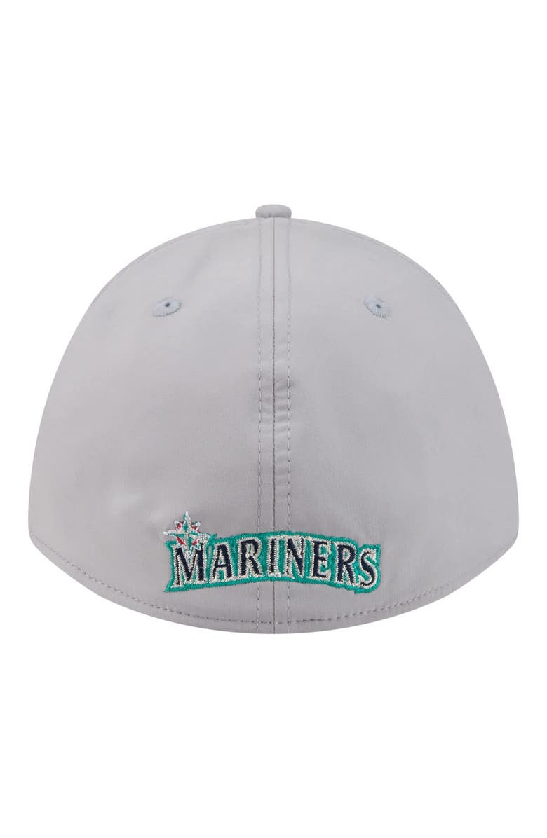 New Era Men's New Era Gray Seattle Mariners Patch 39THIRTY A-Frame M-Crown Perforated Flex Hat, Alternate, color, Gray
