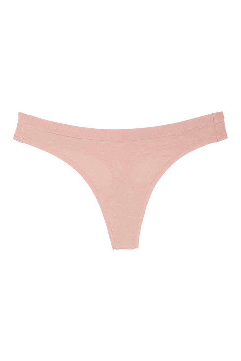 Softest Stretch Modal Thong, Alternate, color, FORGOTTEN PEARL