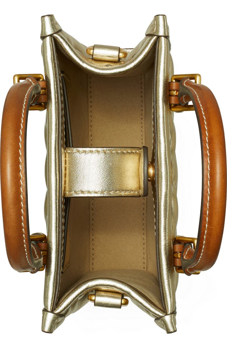 Tory Burch T Monogram Embossed Puffy Metallic Leather Crossbody Bag, Alternate, color,