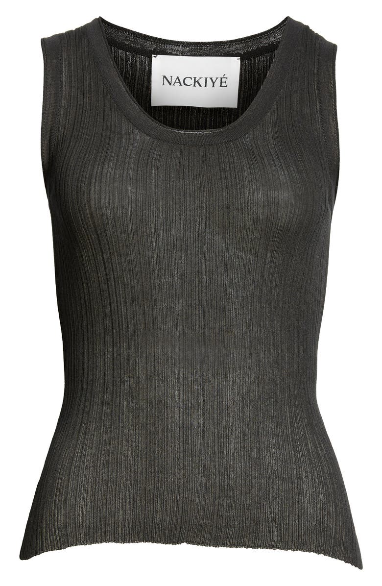 NACKIYÈ Fine Rib Organic Cotton Sweater Tank, Alternate, color, 